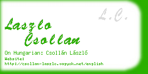 laszlo csollan business card
