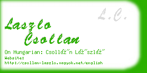 laszlo csollan business card